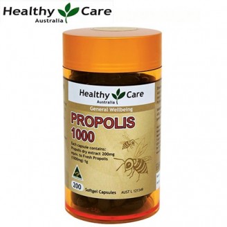 Healthy Care 天然蜂胶 1000mg 降血糖 200粒 Healthy Care 天然蜂胶 1000mg 降血糖 200粒